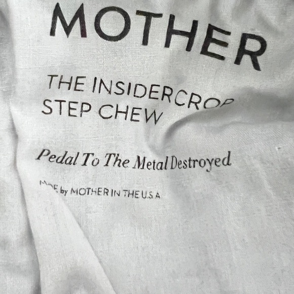 Mother- Insider Crop Step Chew - Pedal to the Metal Destroyed - Picture 7 of 13